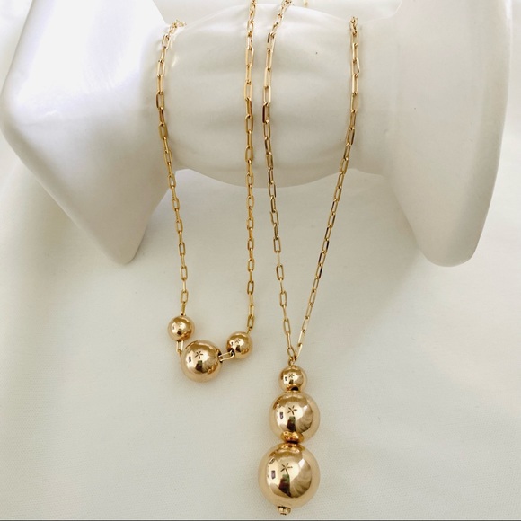 Three Ball Necklace - Picture 2 of 10